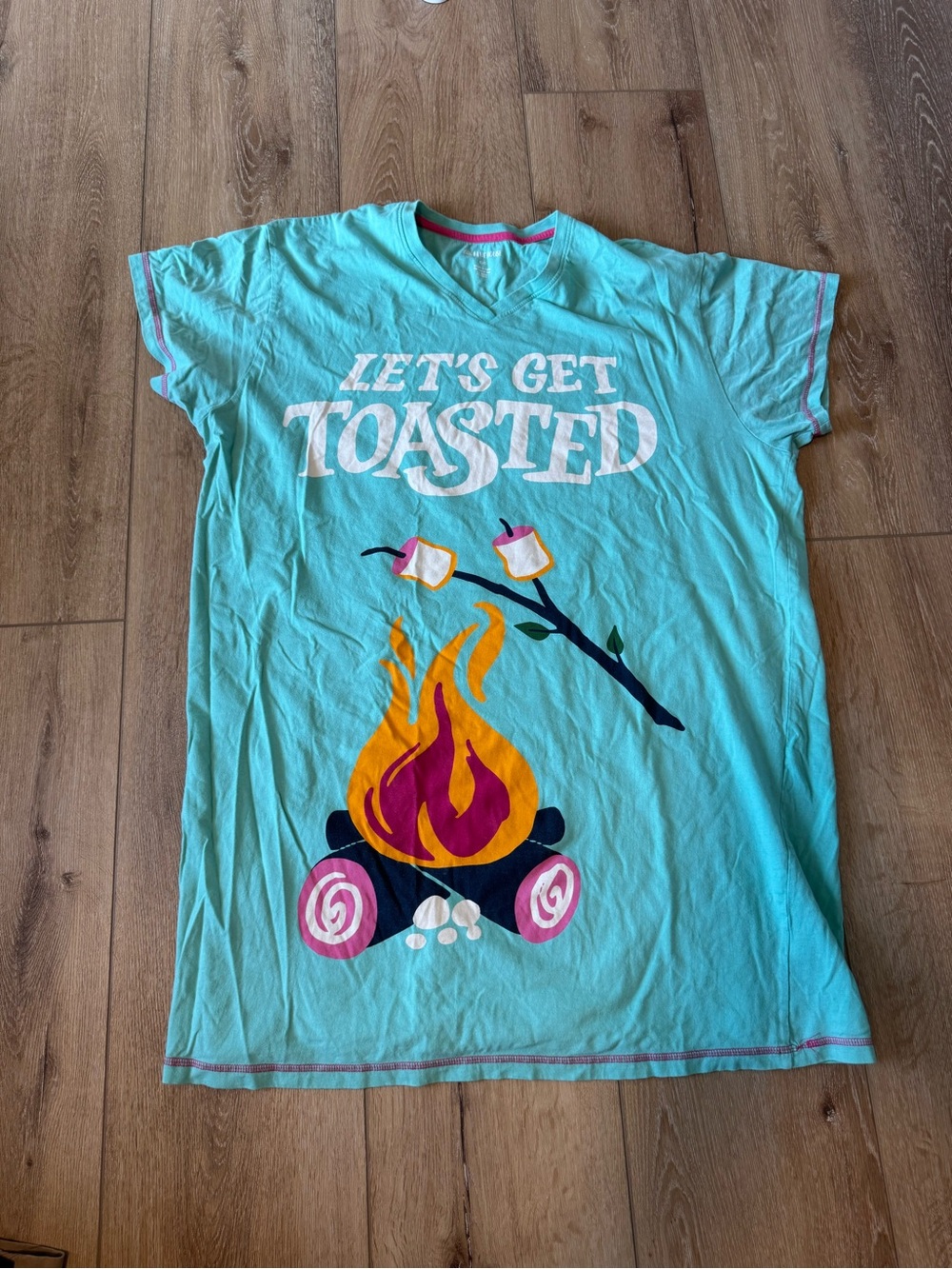 Hatley Little Blue House Women's "Get Toasted" Sleepshirt ONE SIZE FITS MOST
